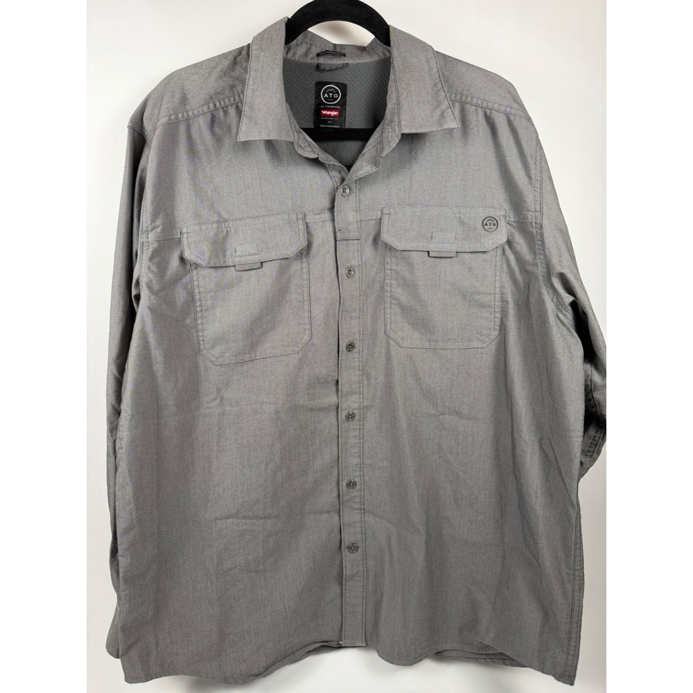 Wrangler XL Western Pearl Snap Shirt – Gray Plaid Cowboy Long Sleeve